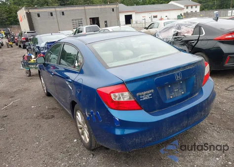 2012 Honda Civic Ex из США, поврежденный, VIN 2HGFB2F83CH534396